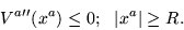 \begin{displaymath}{V^{ a }} '' ( x^a ) \leq 0 ;    \vert x^a \vert \geq R . \end{displaymath}