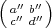 (     )
 a′′′′ b′′′′
 c  d