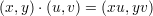 (x,y)⋅(u,v) = (xu,yv)