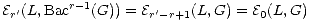 Er'(L,Bacr-1(G)) = Er'-r+1(L,G) = E0(L,G)