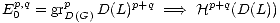 p,q p p+q p+q
E0 = grD(G) D(L) ===> H (D(L))