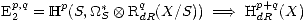 Ep,q= Hp(S,_O_* ox Rq (X/S)) ===> Hp+q(X)
2 S dR dR