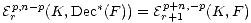 p,n-p * p+n,-p
Er (K,Dec (F)) = Er+1 (K,F )