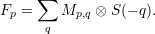 ∑
Fp = Mp,q ⊗ S(- q).
q