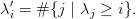 λ′ = # {j | λ ≥ i}.
 i          j
       