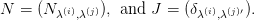 N  = (N λ(i),λ(j)), and  J = (δλ(i),λ(j)′).
       