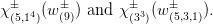 χ�   (w � ) and χ�  (w �   ).
 (5,14)  (9)       (33)  (5,3,1)
       