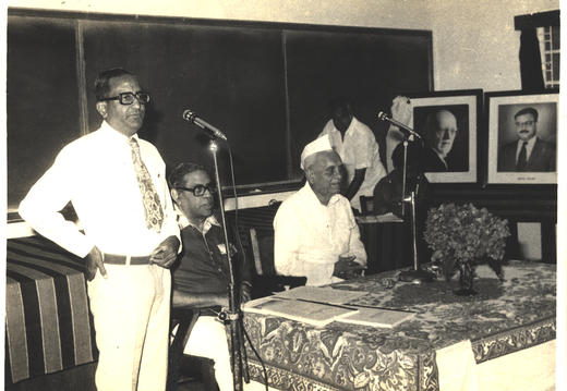 Prof.N.R. Ranganathan addresses the gathering during the 18th Anniversary Symposium on  21 January 1980