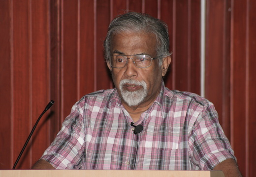 Prof. E. C. George Sudarshan giving a lecture at the Albert Einstein Annus Mirabilis Centennial  on 10-11 January 2007