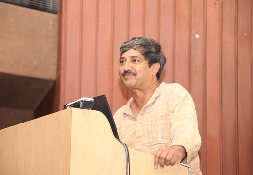 Prof.R.Ramanujam (anchor of the Panel discussion) "Prospects in Mathematics"