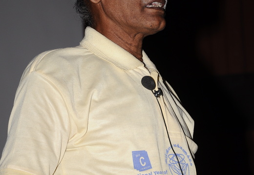 Invited speaker addressing the audience at the "Mathematics Workshop for Chennai Corporation School Teachers" during 10-11 August 2012
