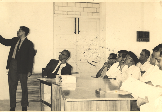 Prof. Jayant V. Narlikar, Kings College, Cambridge, UK under the visiting scientists programme and delivered  the Lecture on "Theories of Gravitation" during 23-25 February 1965