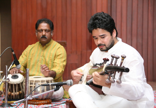 Mr. Arnab chakrabarty and Debasish Sarkar  performing at the ICA (Institute  Cultural Association) "Sarod Recital" on 20 May 2011