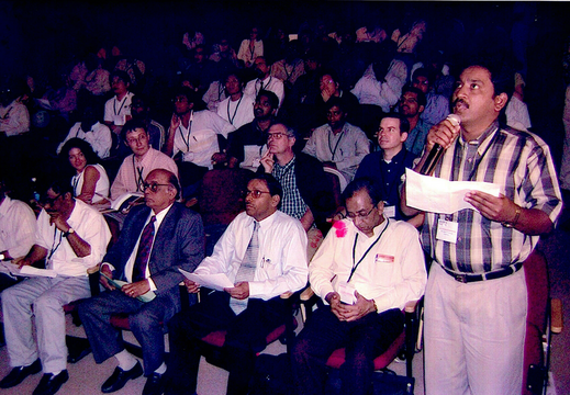Participant asking queries during the "5th International Conference on Cryptology in India" on 20-22 December 2004