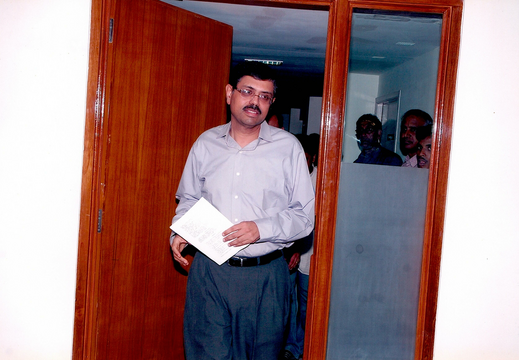 Prof. Krishnaswami Alladi arriving at the venue during the inauguration of "Alladi Ramakrishnan Hall" on 23 July 2008