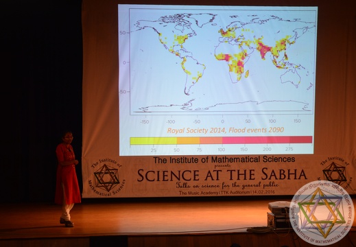 Mrs.Rama Govindarajan giving a talk during "Science at the Sabha" on 14 Februrary 2016