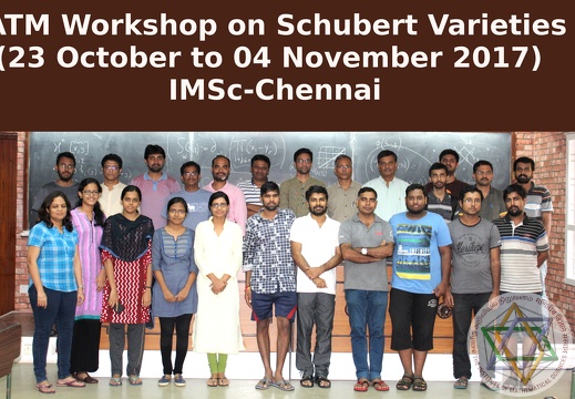 Group Photo of the participants during ATM Workshop on Schubert Varieties, 23 October to 04 November 2017