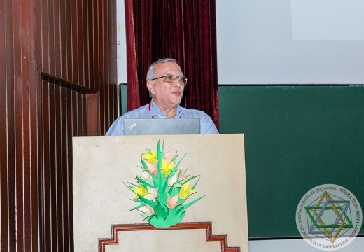 Prof. Ghanashyam Date (IMSc & CMI, Chennai) giving  lecture on "Thermodynamic (in)stability of Black Holes: A puzzling feature" during Remembering Amal Kumar Raychaudhuri (AKR): A conference to celebrate the centenary year, 5-7 October, 2023