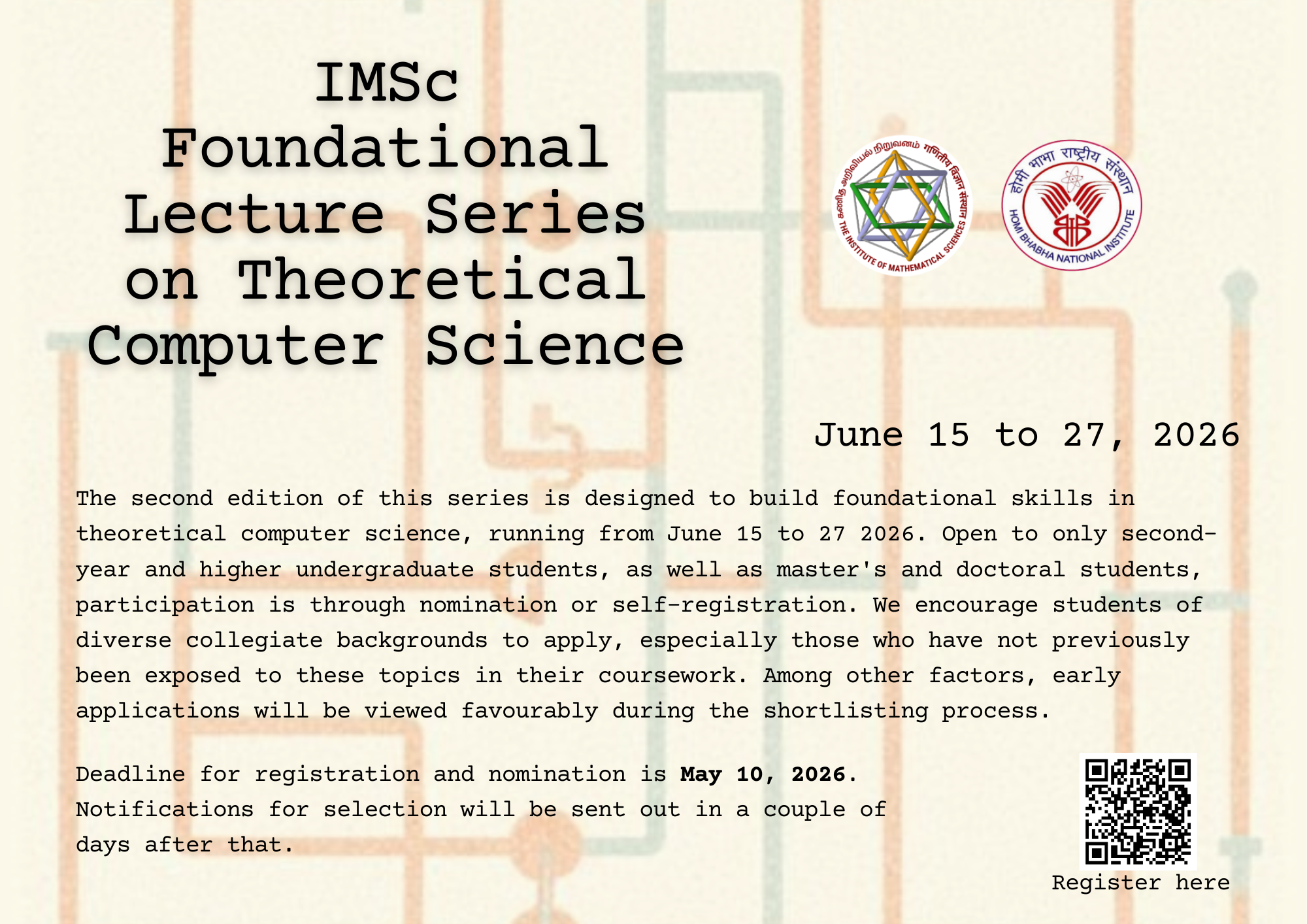 Foundational Lecture Series on Theoretical Computer Science 2026