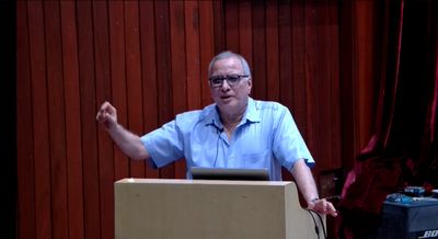 Ghanashyam Date (retired CMI and IMSc) presented a talk on 'Gravity's resistance to its quantization.'