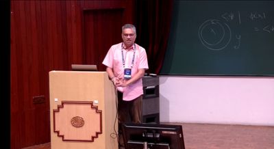 Sachindeo Vaidya (CHEP, IISc) presented a talk on 'Axial Anomaly and Light Hadron Masses in QCD.'