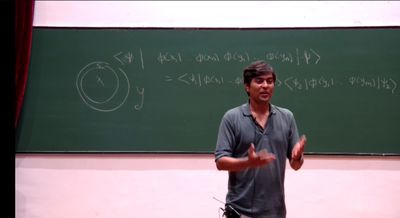 Suvrat Raju (ICTS Bengaluru) presented a talk on 'Quantum gravity, locality and the reversibility of time.'