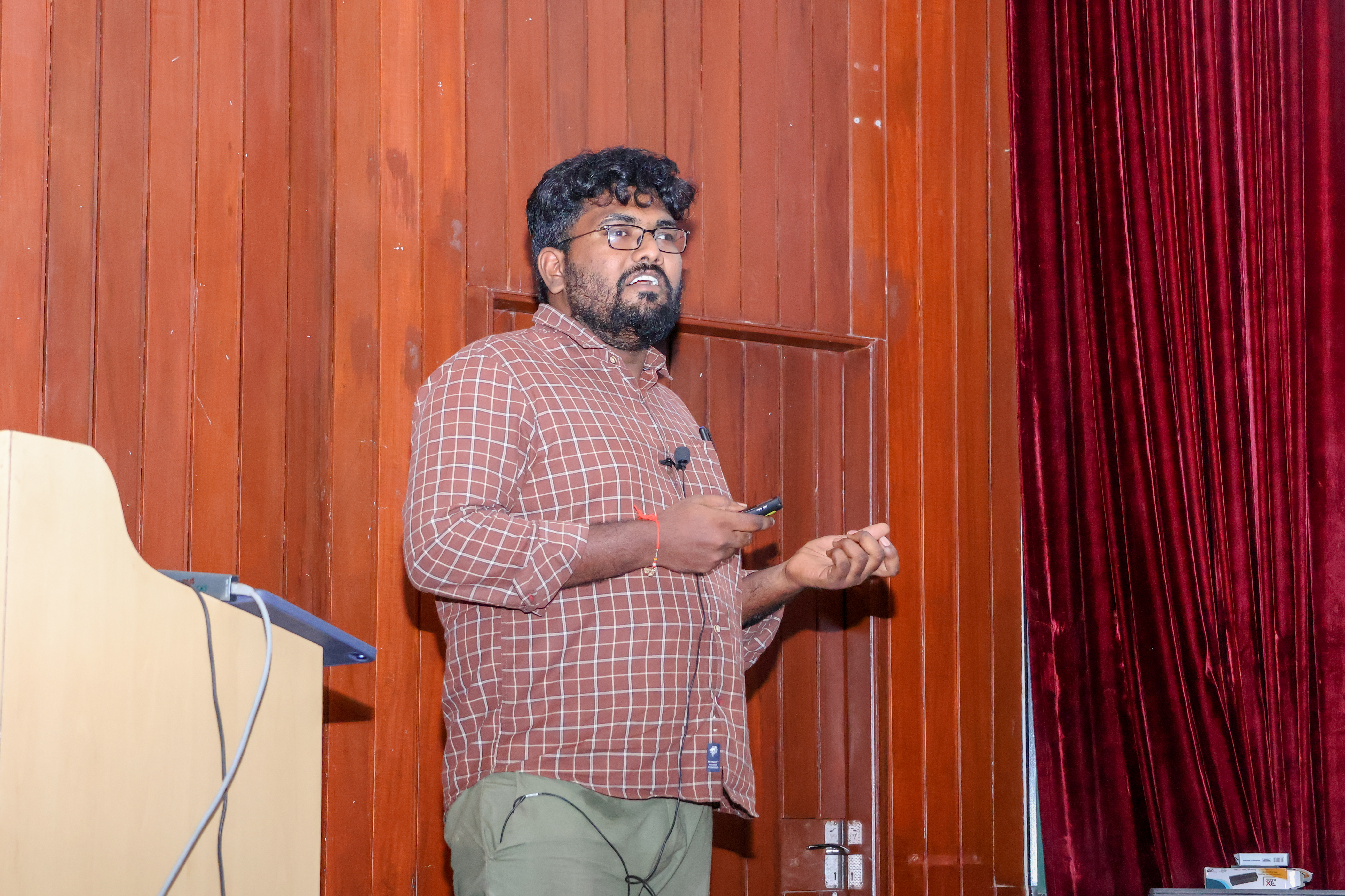 Photo: Siva, IMSc Media, “The fundamental theorem of arithmetic says that every natural number can be written as a product of primes.”