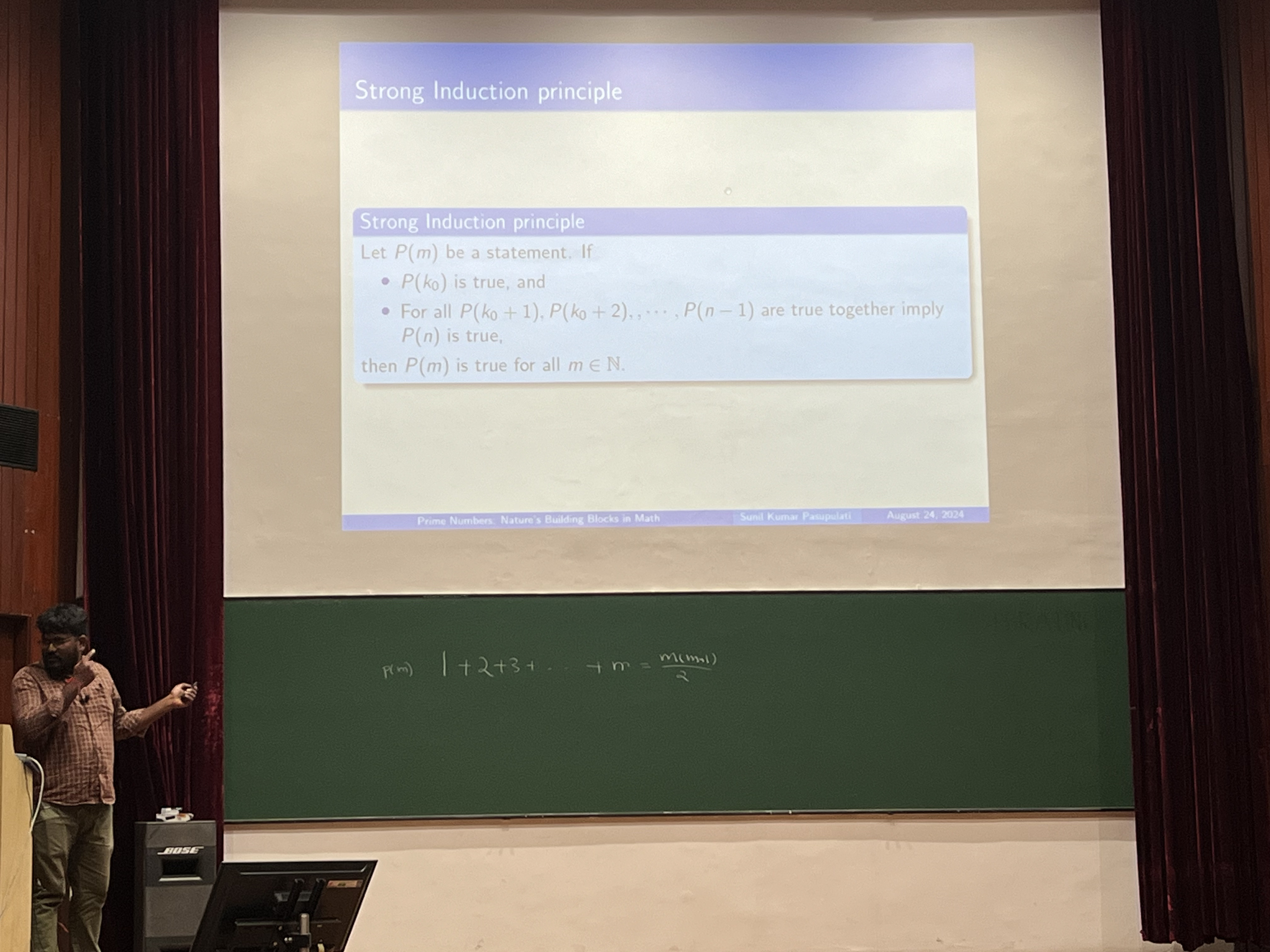 Photo: Bharti, Sunil Kumar Pasupulati spoke about prime numbers, theorems and conjectures related to them and their applications.