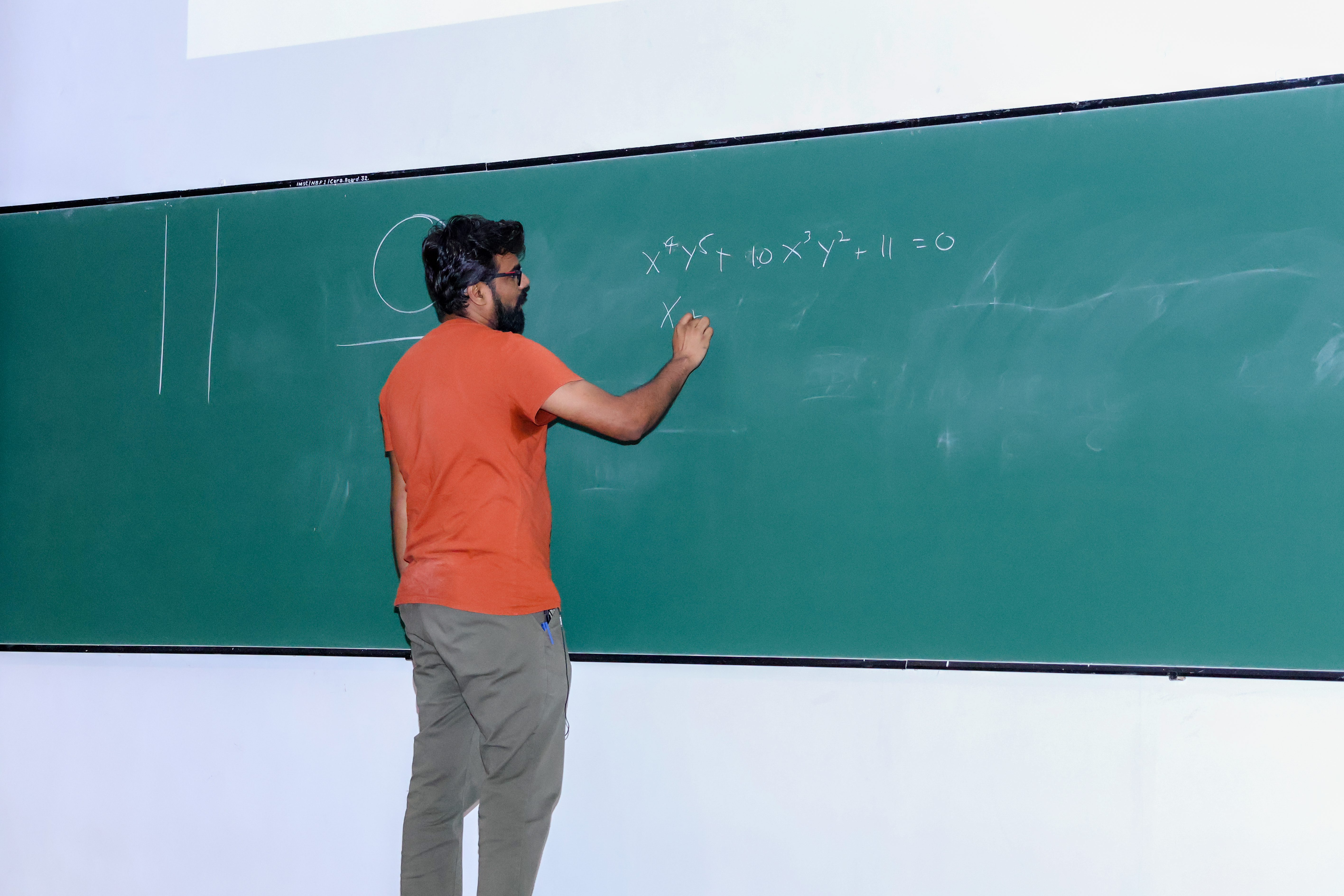 Photo: Siva, IMSc Media, This is given by the Bézout's theorem, where the equations describing shapes hold clues to the number of possible points at which they can cross each other.