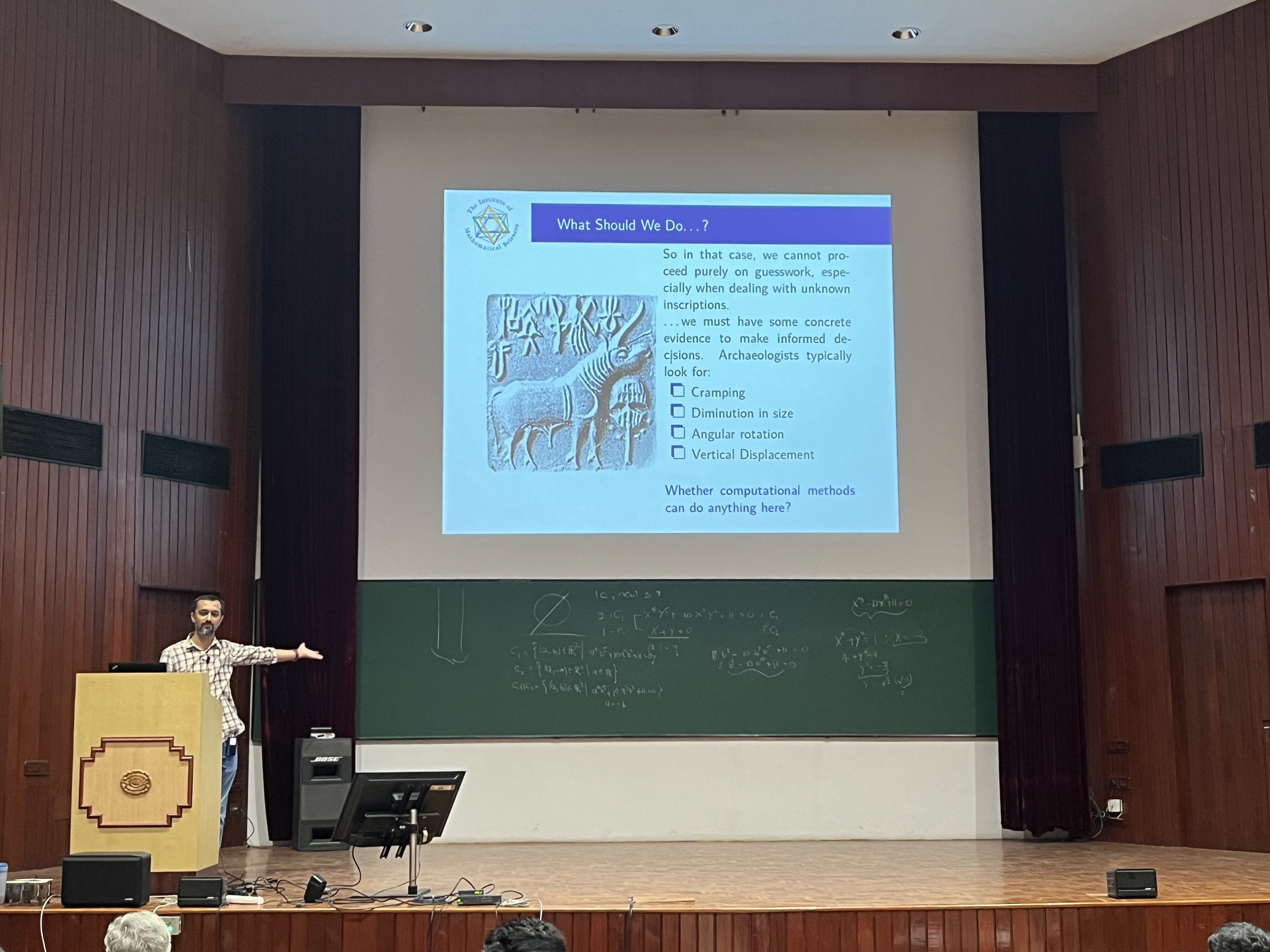 Photo: Bharti, Izhar Ashraf spoke about the challenges of studying history and the use of robust computational methods to ensure reproducibility.