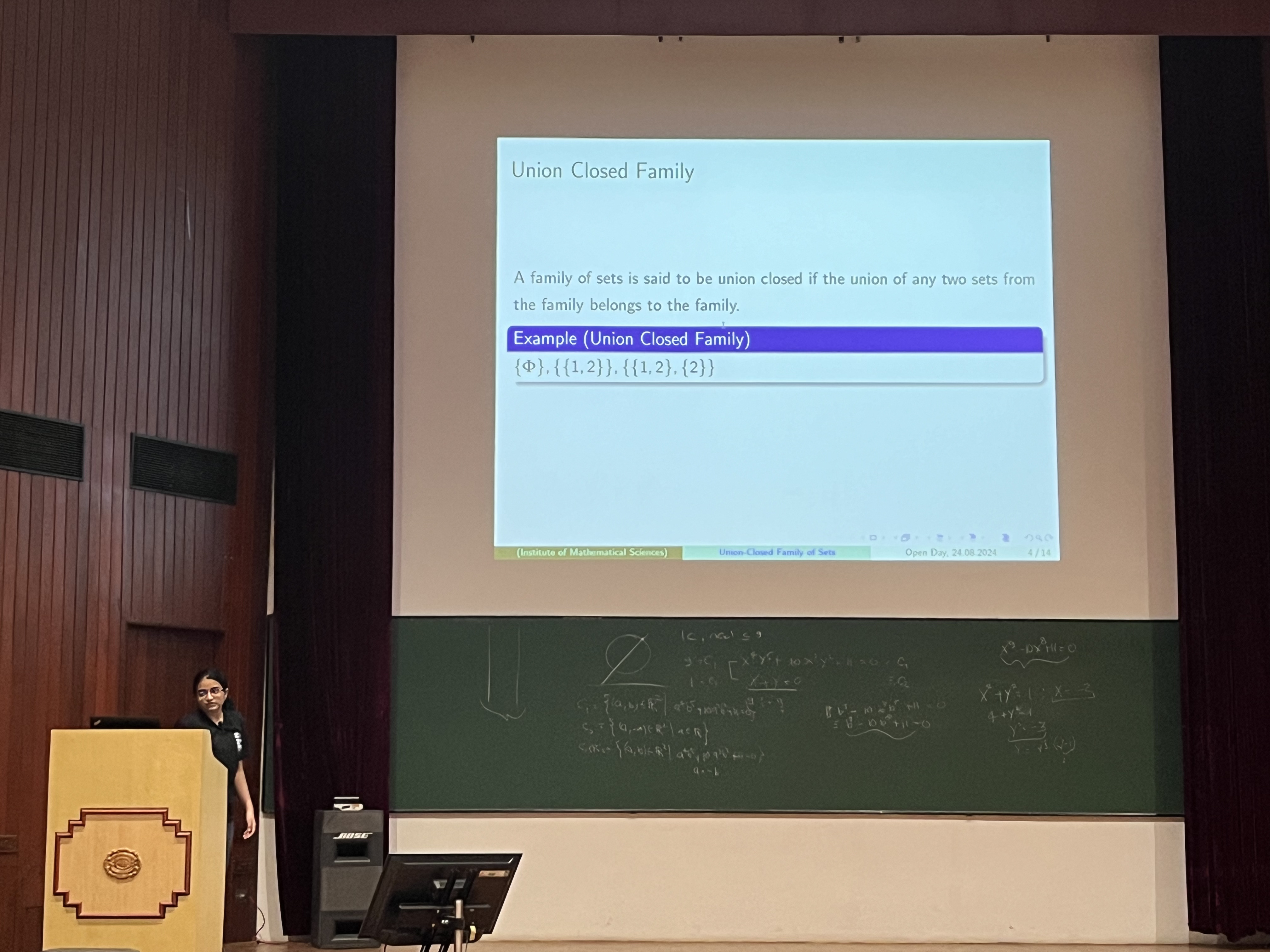 Photo: Bharti, Manika Gupta spoke about the union-closed family of sets conjecture.