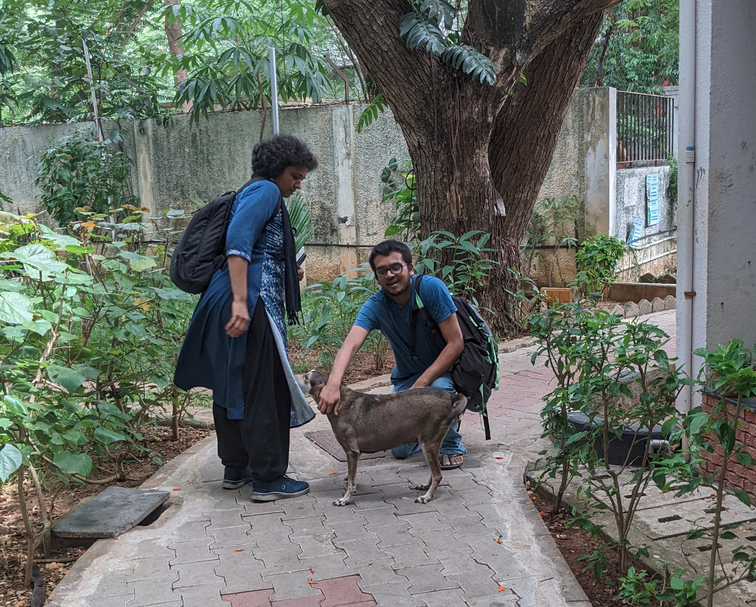 Aaloka and Alok with Kiddo at IMSc. (Photo: Varuni)
