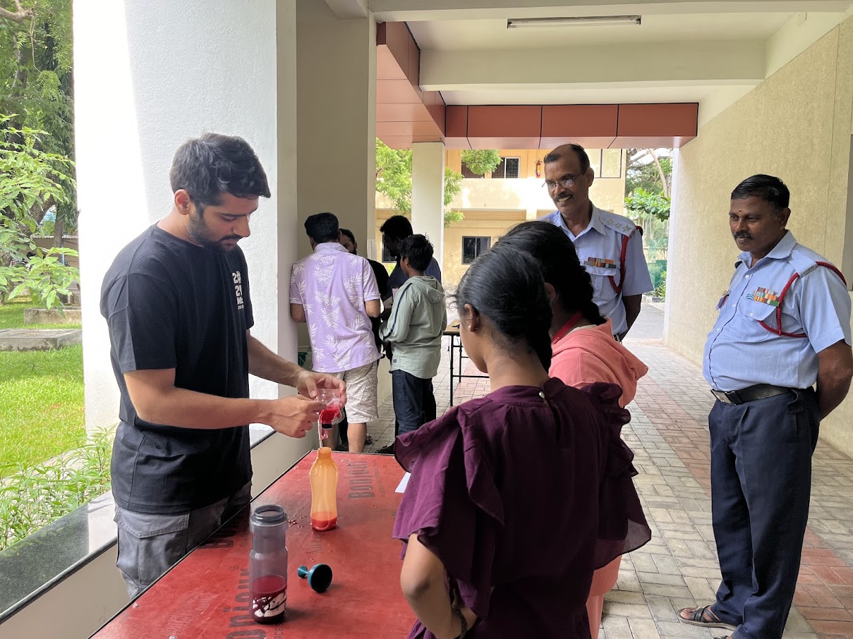 A demonstration of the Pythagorean cup illustrating the siphoning effect. (Photo: Bharti)