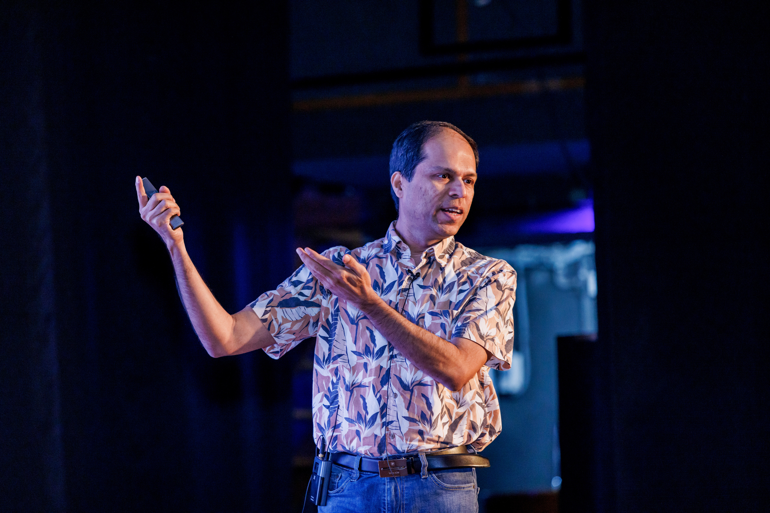 UK Anandavardhanan from IIT Bombay presented ‘A gentle invitation to number theory’. (Photo: IMSc Media)