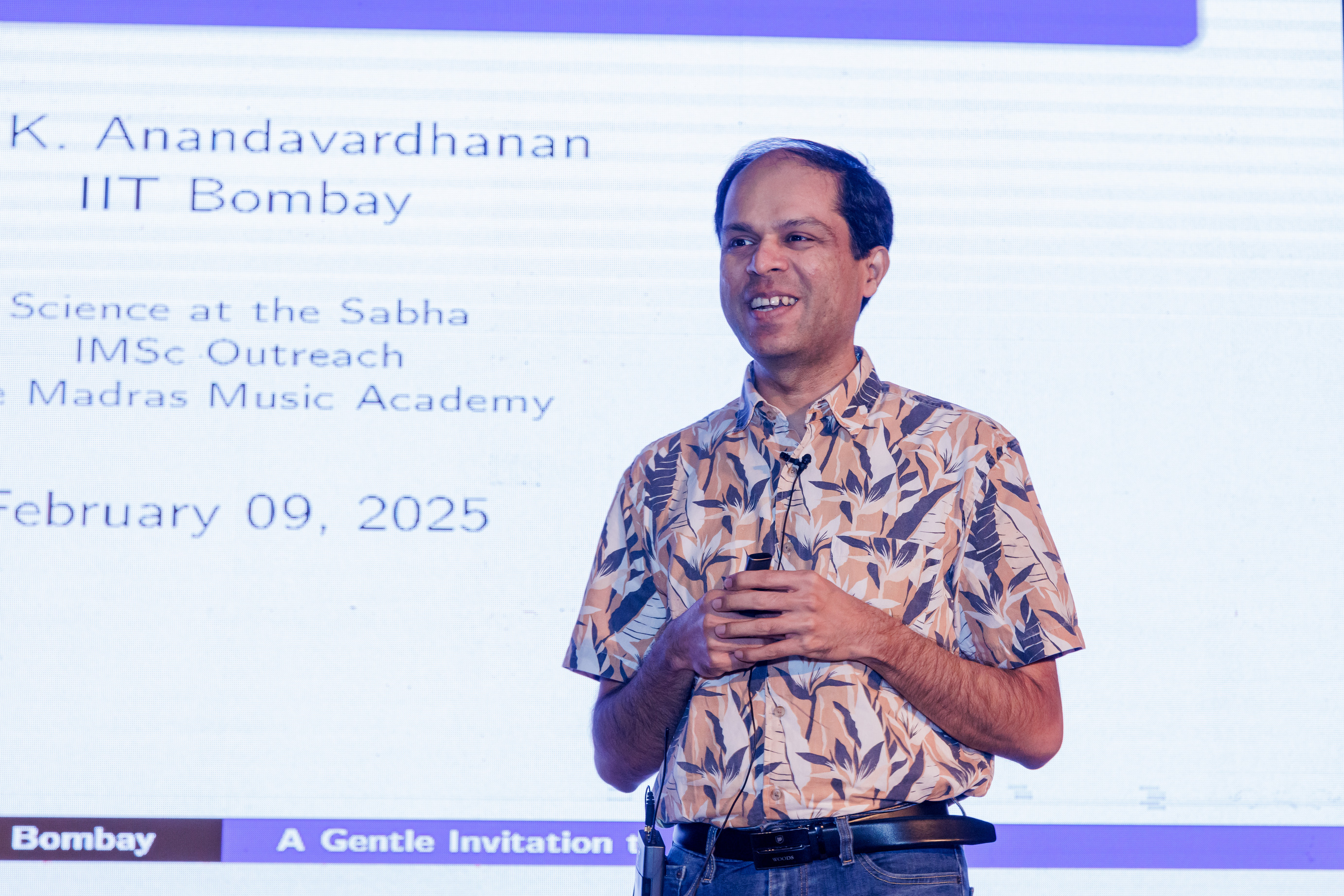 Maths is also an experimental science, it’s all about pen and paper and deep thinking,” says Anandavardhanan. (Photo: IMSc Media)