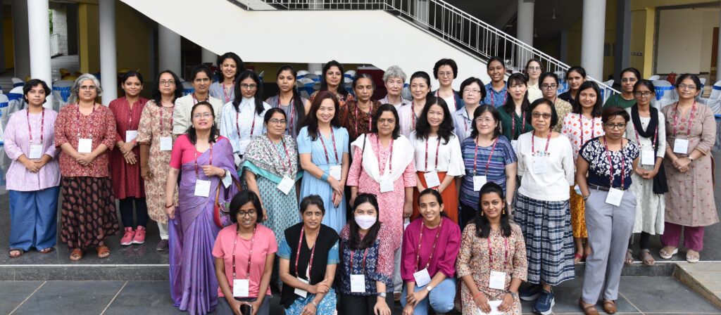 Participants of the inaugural meeting of the Asian Oceanian Women in Mathematics held at the International Centre for Theoretical Sciences, Bangalore between 24-28 April 2023. (Photo: AOWM)