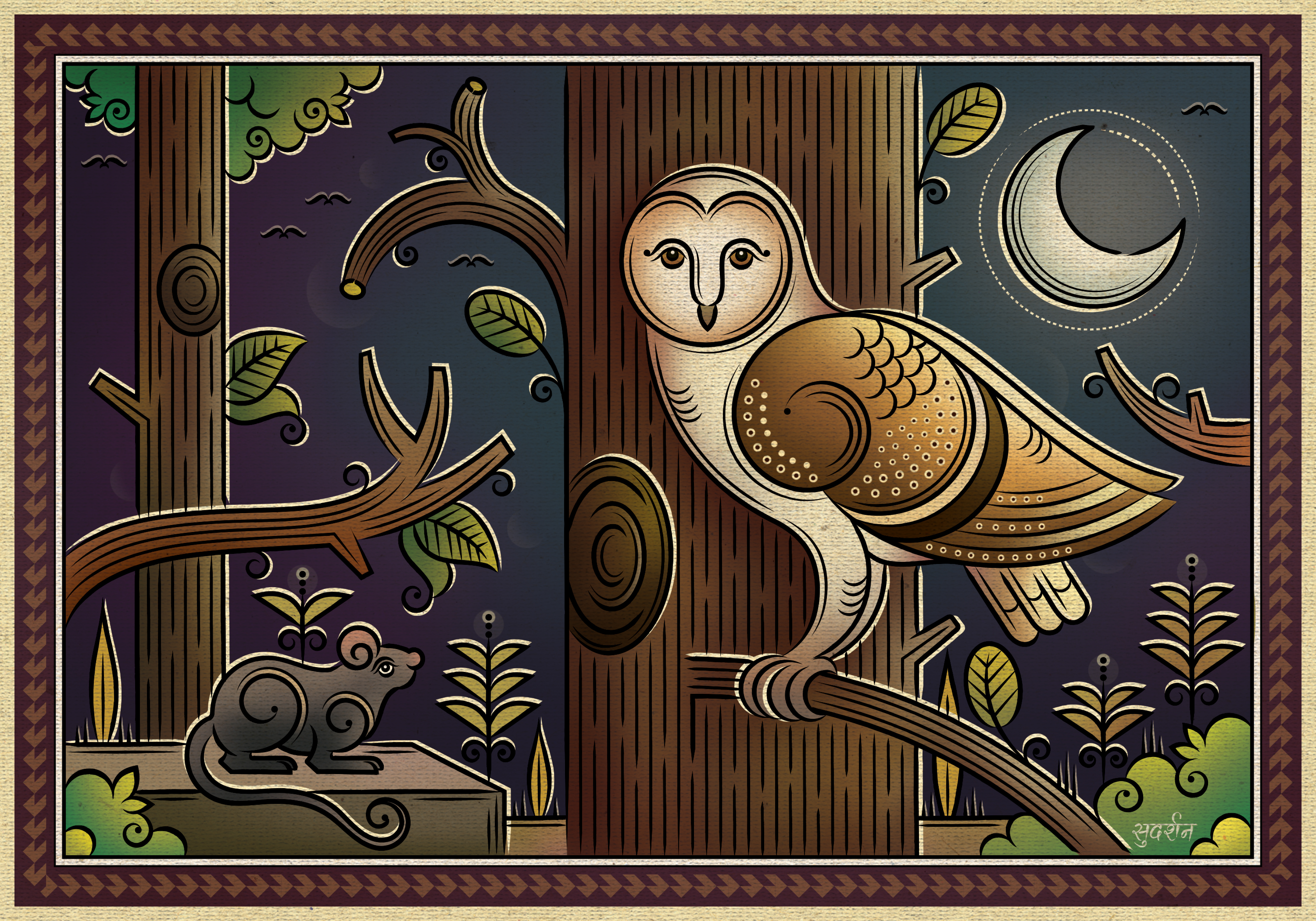 In the dark night, the barn owl prevails