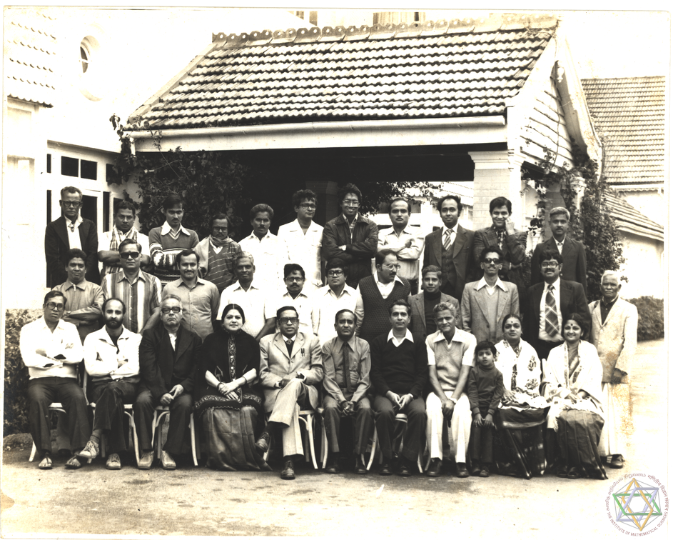 Participants at a conference on ‘Probability methods, Monte Carlo techniques and applications’ at Hindustan Photo Films, Ooty in 1983.