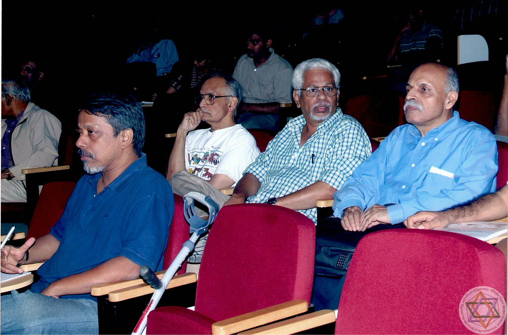 Bal (in white) attending a lecture during the workshop 'High Energy Physics Phenomenology' at IMSc, January 2008. (Source: IMSc Archives).