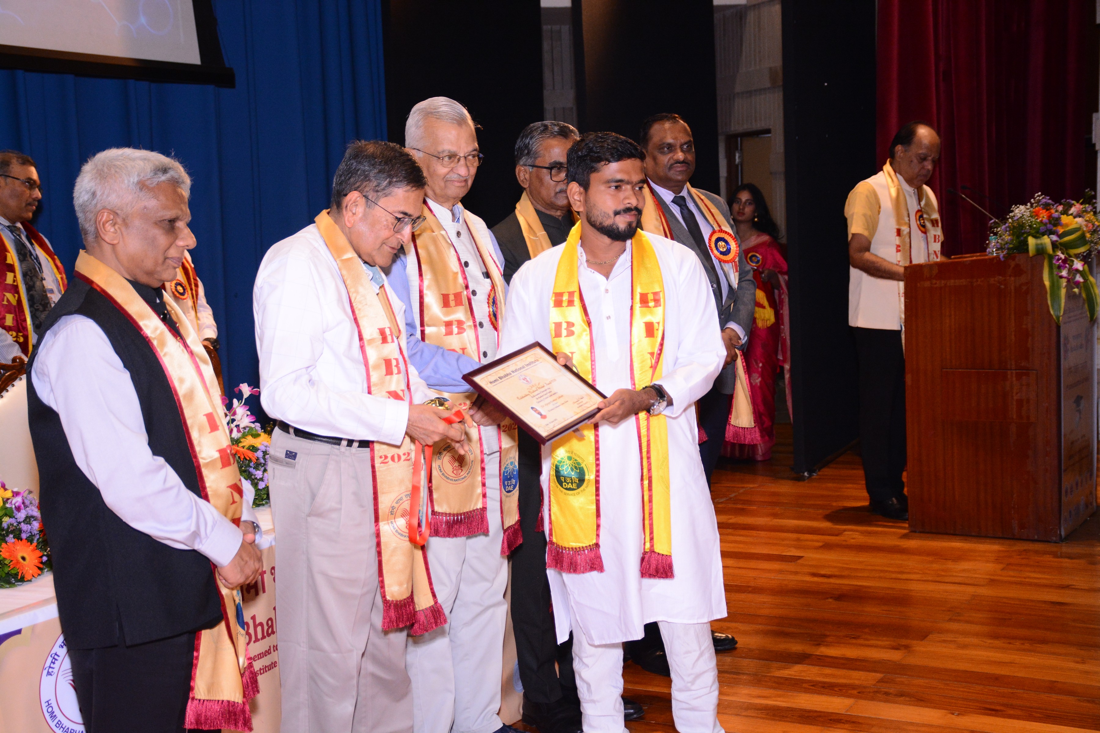 Ajaya Kumar Sahoo wins the HBNI Outstanding Student Award 2025 in the Life Sciences