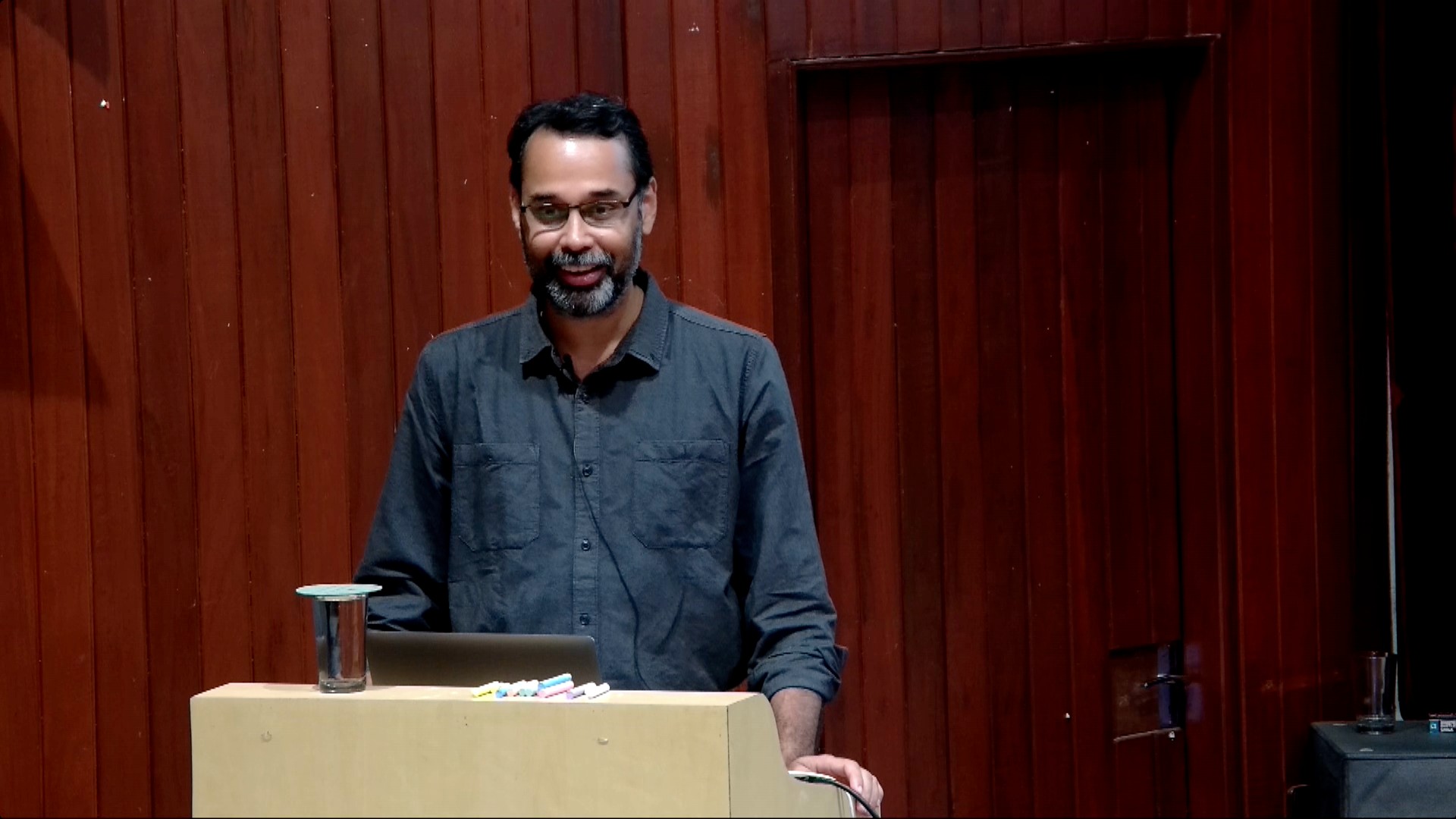 Prof Ajit Parameswaran from the International Centre in Theoretical Sciences, Bangalore delivered a special colloquium on ‘Gravitational Wave Astronomy: Today and Tomorrow’. (Photo: IMSc Media)