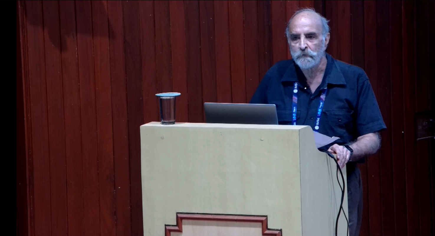 Subhash Chaturvedi (IISER-Bhopal) presented a talk on 'Geometric phases for finite state quantum systems, Bargmann invariants, null phase curves...'