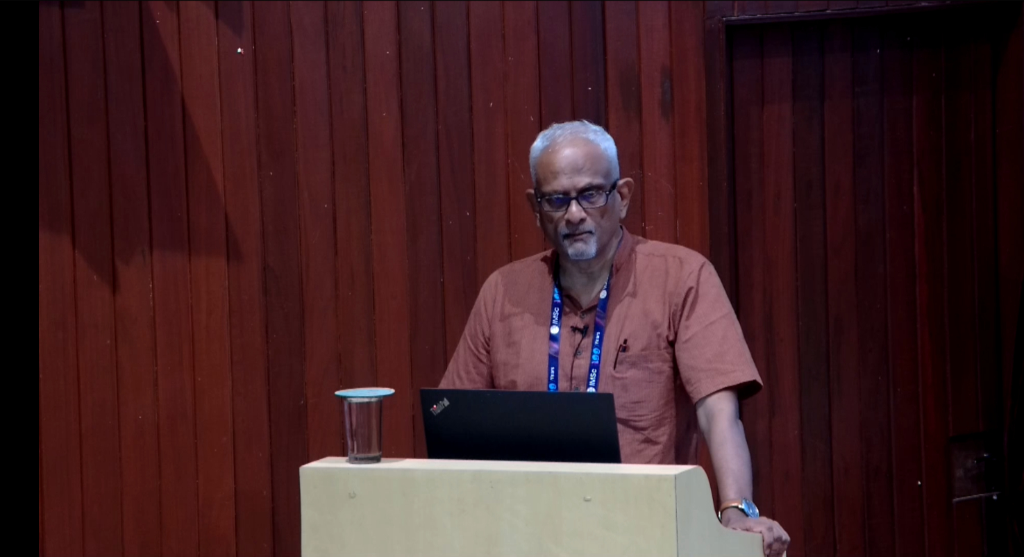 Arul Lakshminarayan (IIT Madras) presented a talk on 'Chaos and the Quantum: From Einstein to Quantum Computing.'