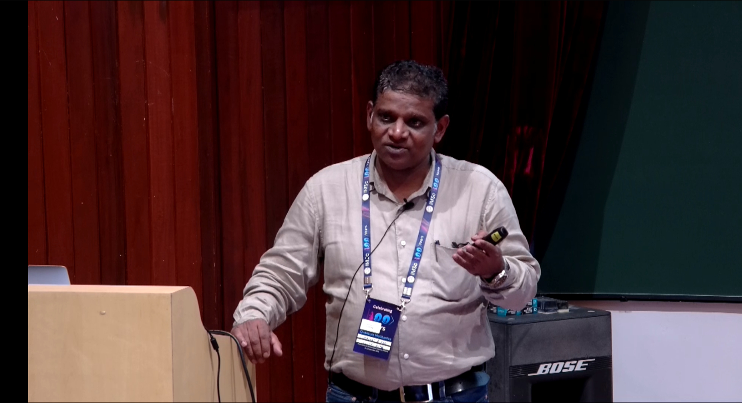 Umakant D Rapol (IISER Pune) presented a talk on 'Quantum Diffusion and Localization in Atom-Optics Kicked Rotor Systems.'