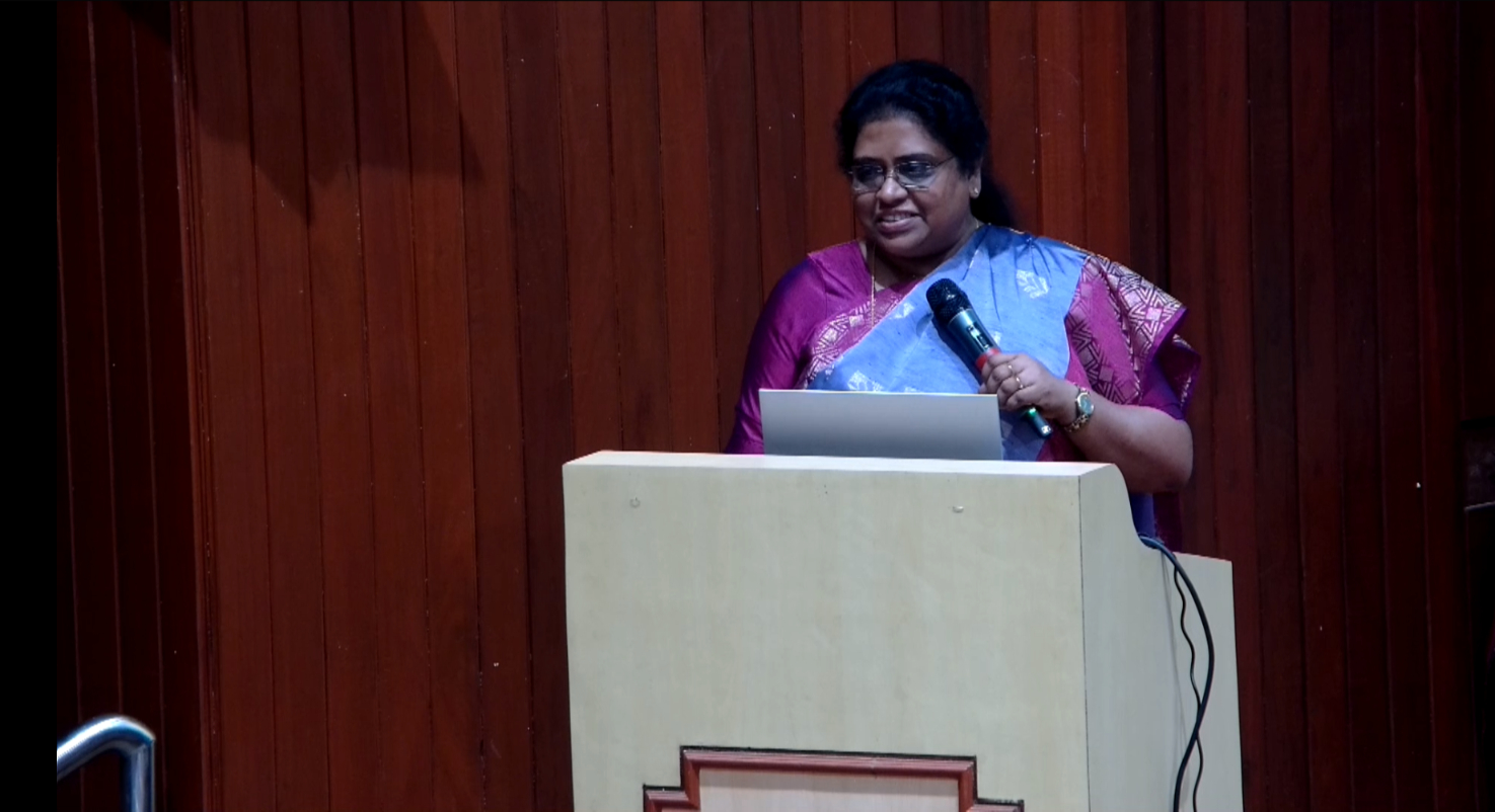 Rita John (Anna University) presented a talk on '169 years legacy of the University of Madras and its academic influence.'