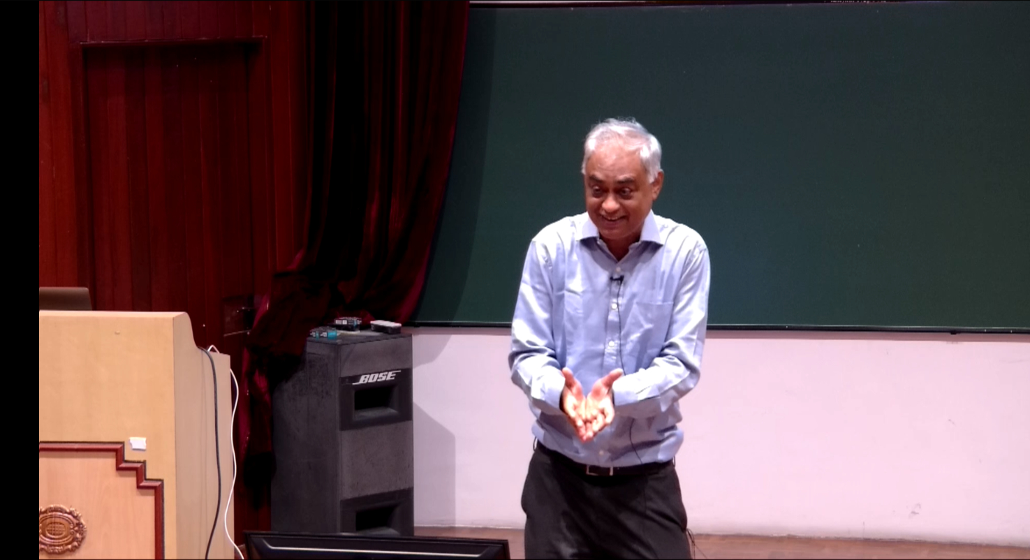 Sandip Trivedi (TIFR Mumbai) presented a talk on 'String Theory: A Quantum Theory of Gravity.'