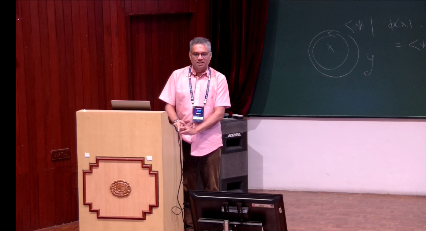 Sachindeo Vaidya (CHEP, IISc) presented a talk on 'Axial Anomaly and Light Hadron Masses in QCD.'