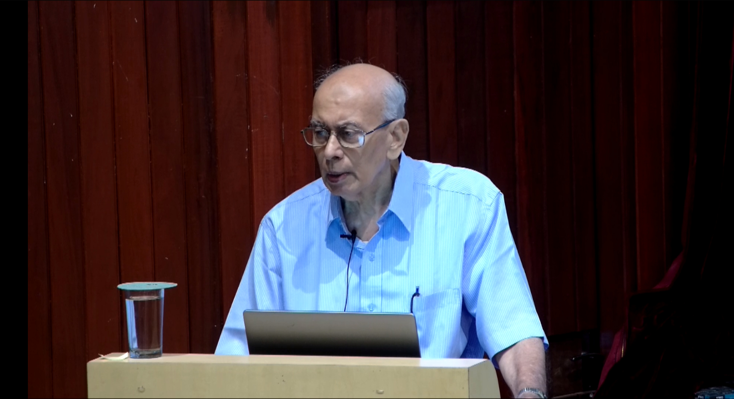 V. Balakrishnan (retired IIT Madras) presented a talk on 'Distances between probability distributions in quantum mechanics and quantum optics.'