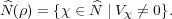 N^(ρ) = {χ ∈ ^N ∣V ⁄= 0}.
                χ  