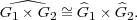 G1 × G2 ~= G^1 × ^G2.  